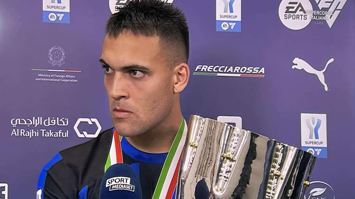 Ancora Lautaro a SM: "Ora festeggiamo, poi penseremo alla Fiorentina. Felice di avere compagni così"