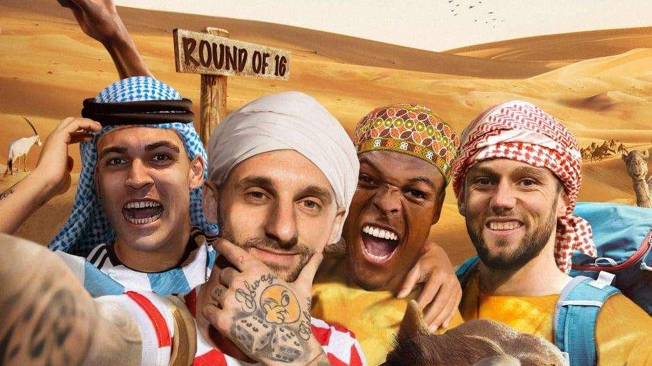 Via agli ottavi, il tweet dell'Inter: un selfie nel deserto di Brozovic con Lautaro, Dumfries e De Vrij