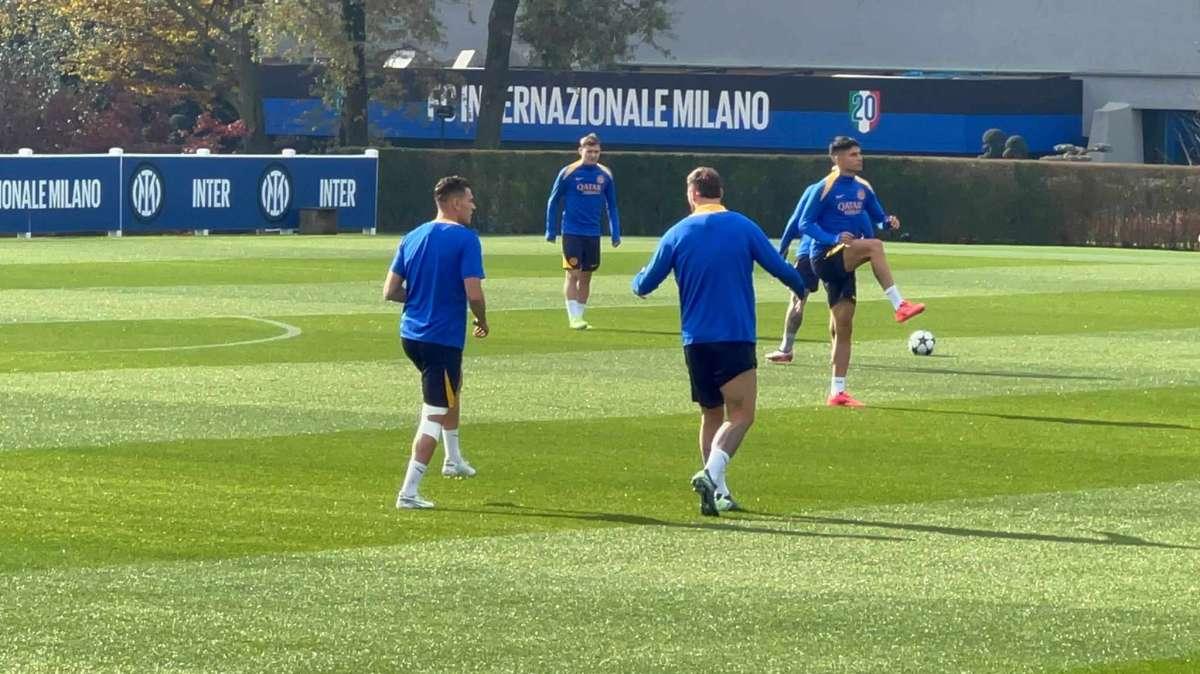 VIDEO - Inter-Arsenal, seduta della vigilia alla Pinetina sotto gli occhi di Zanetti: in campo anche Asllani