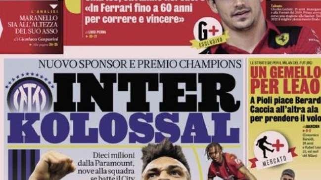 Prima GdS - Inter Kolossal, nuovo sponsor e premio Champions 