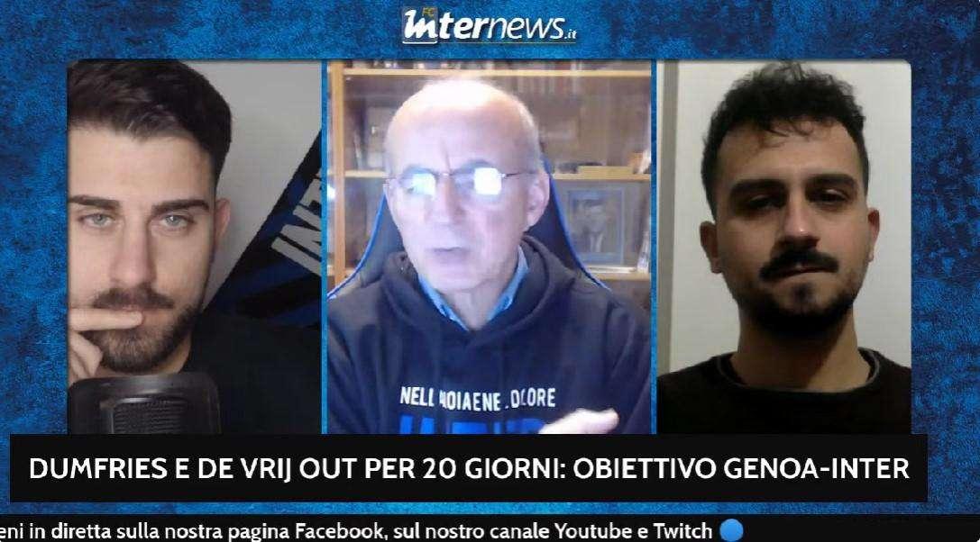 Rivivi la diretta! I tempi di recupero di DE VRIJ e DUMFRIES, le ultime su PAVARD e BASTONI. Ospite Biapri