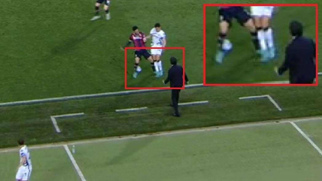 Fallo su Perisic all'origine dell'1-1: Doveri e il VAR non se ne accorgono, Inzaghi ammonito per proteste