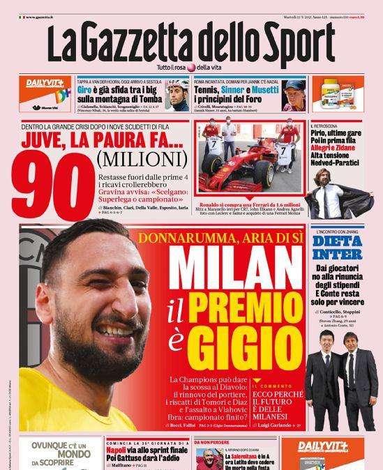 Prima GdS - Dieta Inter: dai giocatori no alla rinuncia degli stipendi. E Conte resta solo per vincere