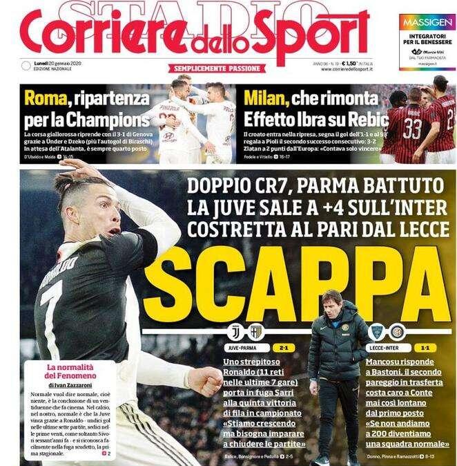 Prima CdS - Juve a +4 sull'Inter, Conte mai così lontano dal primo posto