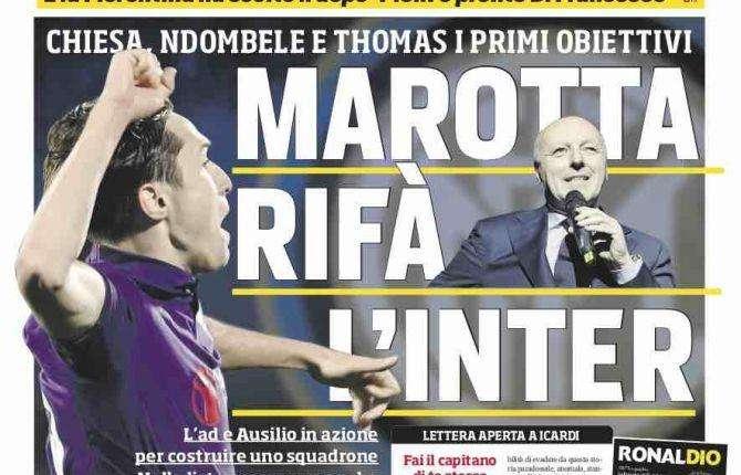 Prima CdS - Marotta rifà l’Inter: Chiesa, Ndombele e Thomas i primi obiettivi