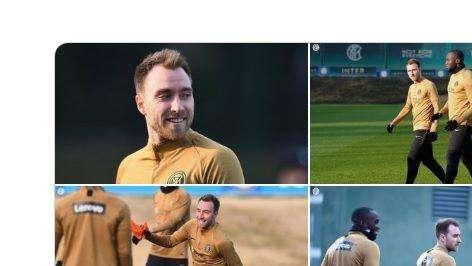 FOTO - Eriksen, primo allenamento ad Appiano: ecco il danese in azione