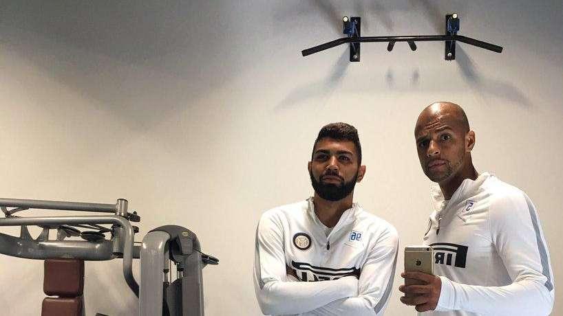 Felipe Melo, tweet con Gabigol: "Con mio figlio"