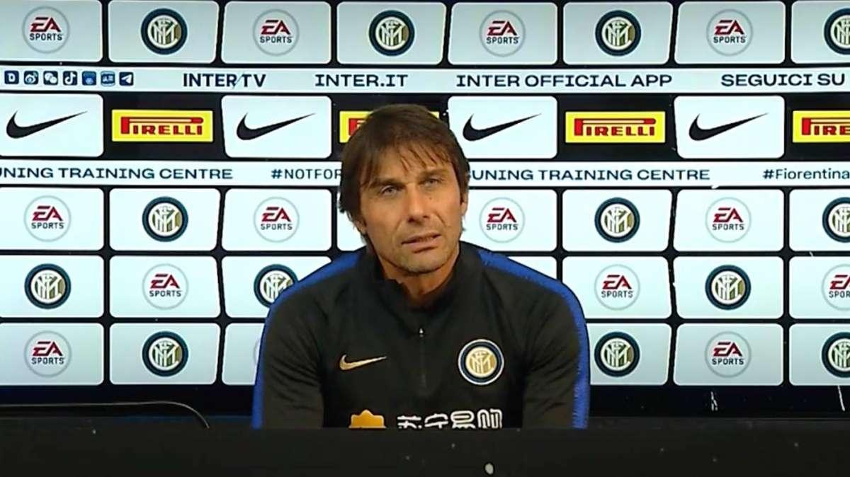 Conte: "Domani partita impegnativa. La Fiorentina è una squadra di ottimi giocatori e con buona organizzazione"