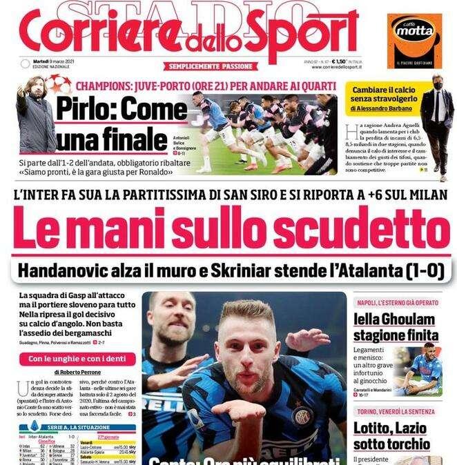 Prima CdS - Le mani sullo scudetto. Handanovic alza il muro e Skriniar stende l'Atalanta