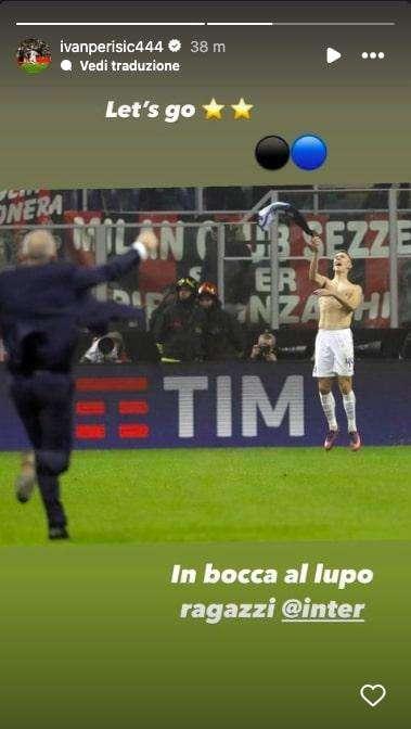 Anche Perisic carica l'Inter: "Let's go", due stelle, pallini nerazzurri e foto della sua esultanza nel 'derby di Pioli'