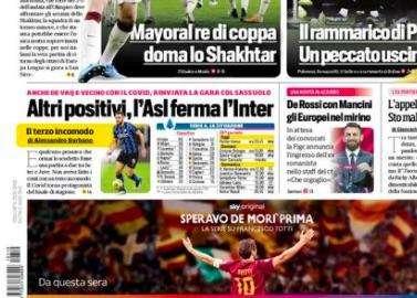 Prima CdS - Altri positivi, l'Asl ferma l'Inter: rinviata la gara col Sassuolo