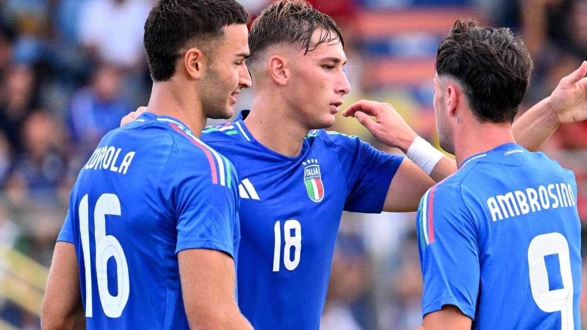 Italia U21, manita nel test contro il Livorno: Pio Esposito non si ferma e sigla una doppietta 