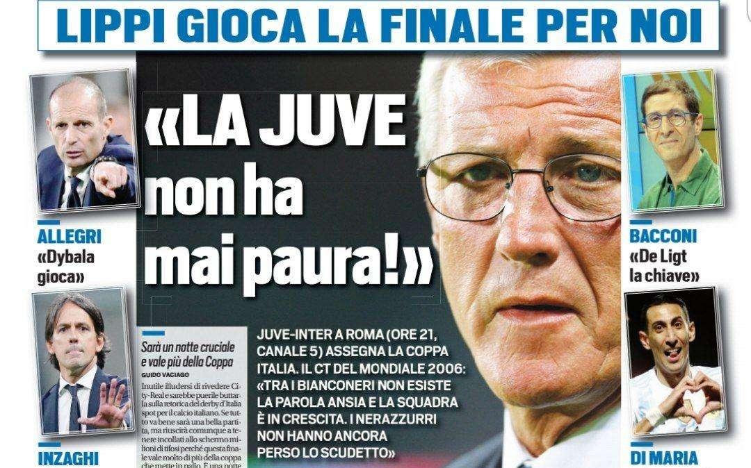 Prima TS - Lippi: "La Juve non ha mai paura, l'Inter non ha ancora perso lo scudetto"