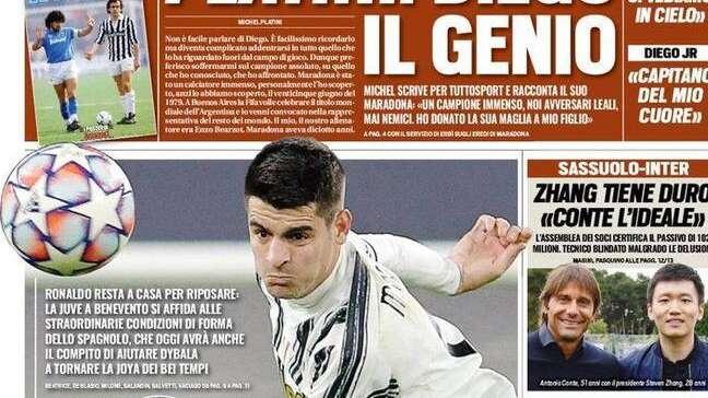 Prima pagina TS - Zhang tiene duro: "Conte l'ideale". Il tecnico blindato malgrado le delusioni