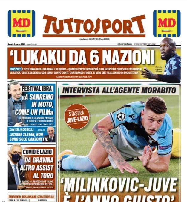 Prima pagina TS - Lo Cicero: "Lukaku è da Sei Nazioni. Bravo Conte"