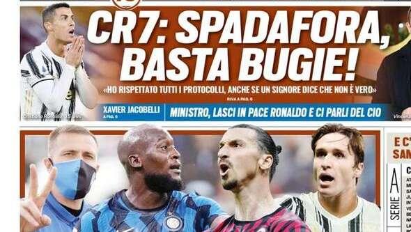 Prima pagina TS - Finalmente il campionato! La sfida Lukaku-Ibra scalda Milano