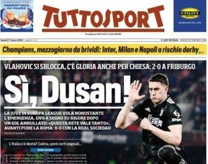 Prima TS - Champions, mezzogiorno da brividi: Inter, Milan e Napoli a rischio derby