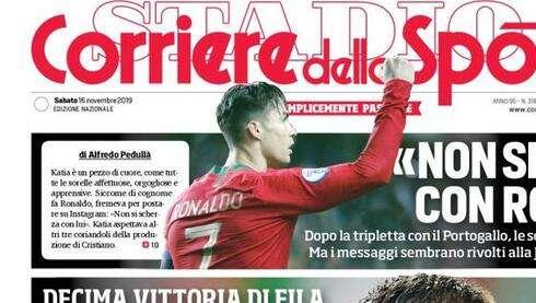Prima CdS - 10 in italiano. Caso Juve: "Non si scherza con Ronaldo"