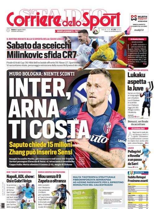 Prima CdS - Inter, Arna ti costa: Saputo chiede 15 milioni, Zhang può inserire Sensi