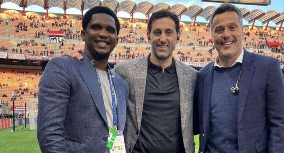 Milito in posa con Eto'o e Julio Cesar a San Siro: "Grandi ricordi in questo stadio. Forza Inter"