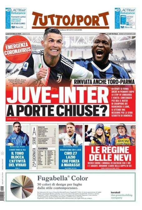 Prima TS - Juve-Inter a porte chiuse? Si attende una decisione per la sfida Scudetto