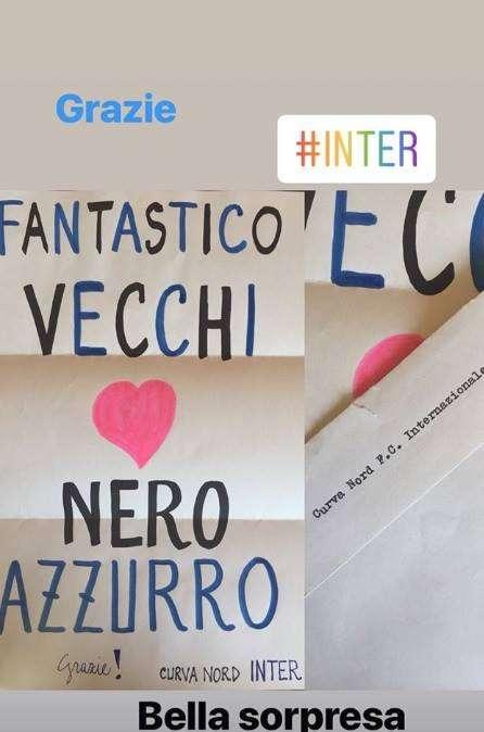 Dediche d'addio da parte della Curva Nord, Vecchi ringrazia: "Bella sorpresa"
