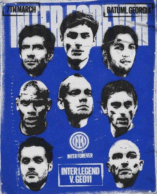 Inter Legends a Batumi il 7 marzo: svelati i 19 nerazzurri che scenderanno in campo contro la Georgia di Kaladze 