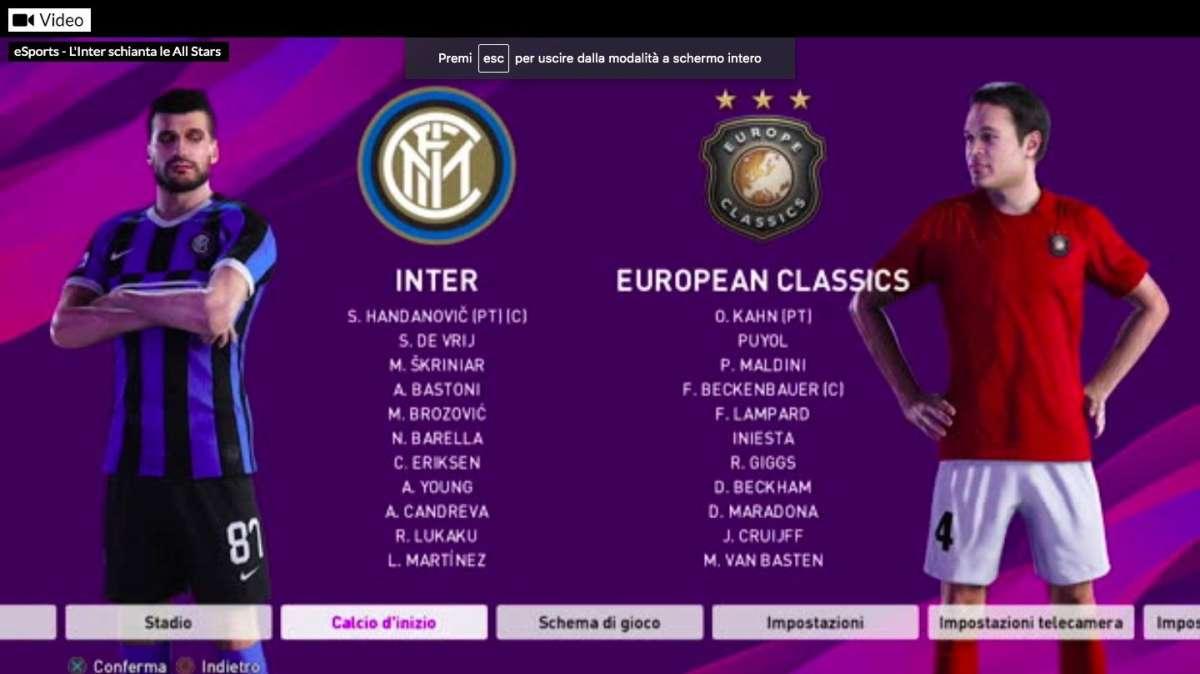 VIDEO - Inter | Qlash, secco 3-0 alle PES Legends: decidono le reti di Ashley Young, Lautaro e Lukaku
