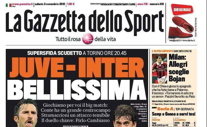 Gazzetta - Juve-Inter bellissima! Il duello chiave...