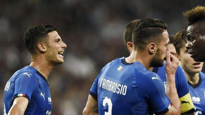 Tonfo azzurro, la Francia vince 3-1. Per D'Ambrosio 74 minuti