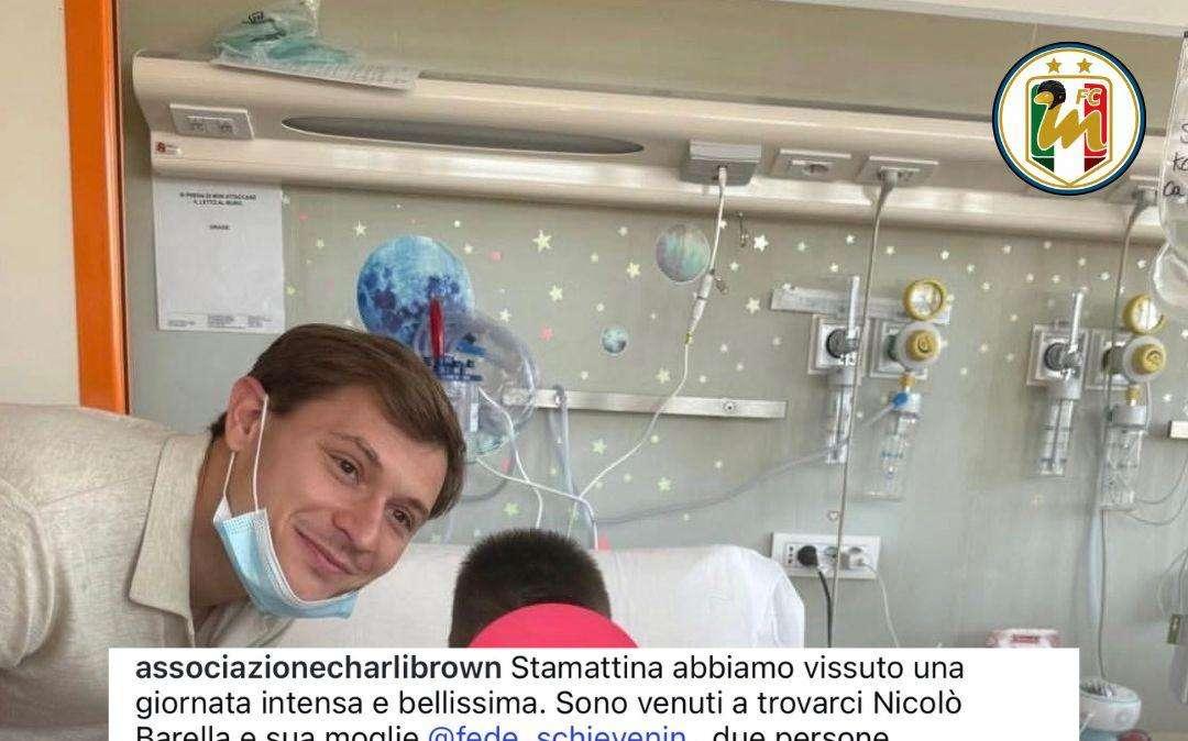 Barella in visita all’Ospedale Microcitemico di Cagliari: i ringraziamenti
