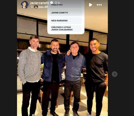 L'Inter pensa a Nico Paz, Zanetti muove i primi passi: serata insieme al papà del gioiello argentino, Samuel e Burdisso 
