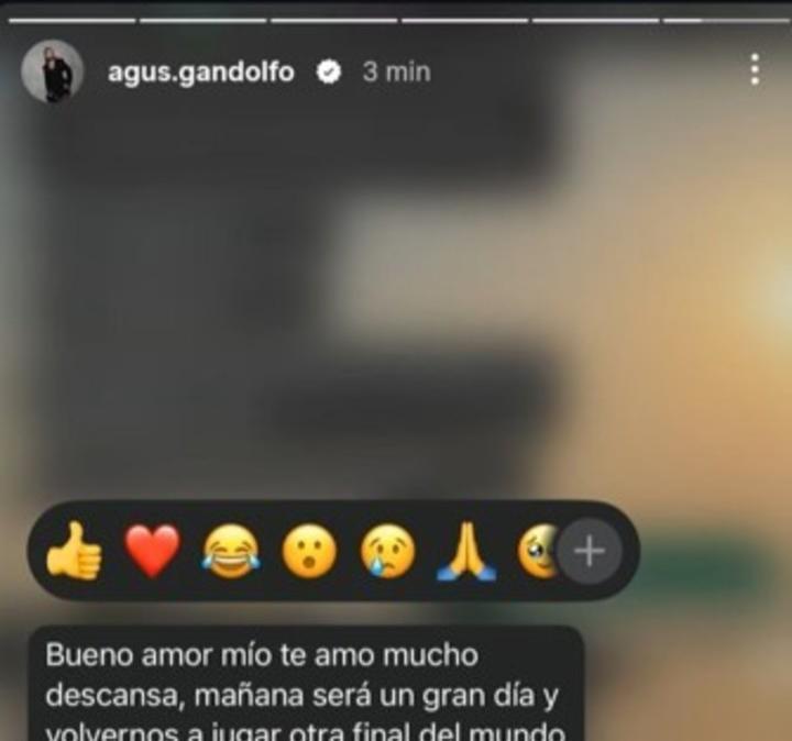 La premonizione di Agustina poco prima della semifinale