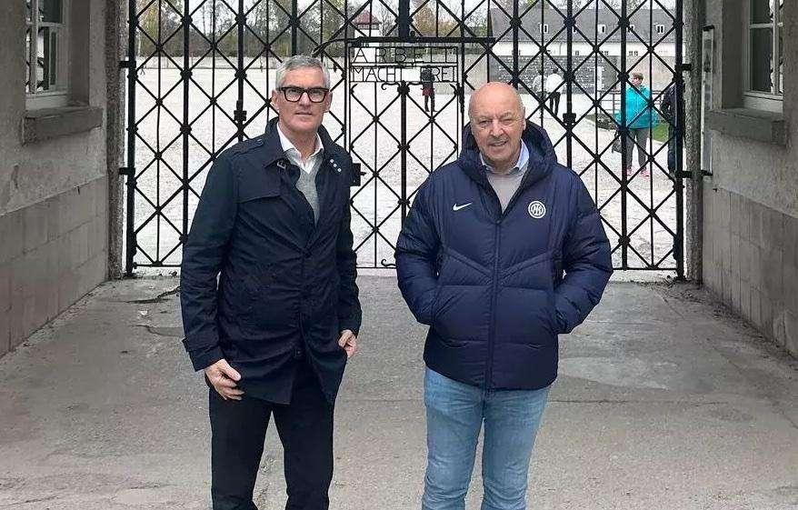 Inter, Marotta e Antonello in visita al campo di concentramento di Dachau
