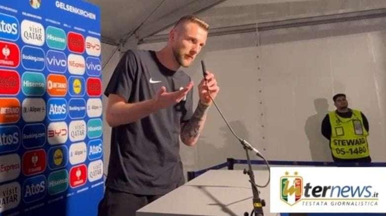 "Resti al PSG?". Risposta stizzita dell'ex Inter Skriniar dopo l'eliminazione della Slovacchia