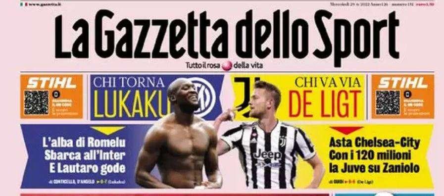 Prima GdS - L'alba di Romelu. Lukaku sbarca all'Inter e Lautaro gode