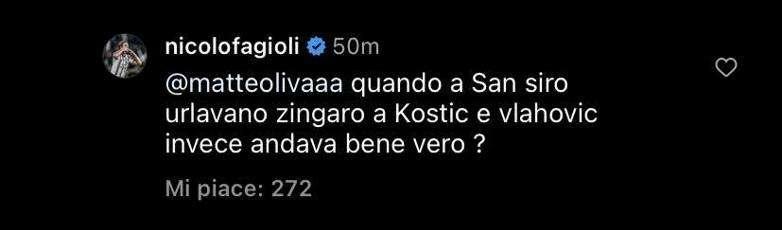 "Andava bere dire zingaro a Kostic a San Siro?". Fagioli e un 'cosìfantuttismo' facilmente confutabile