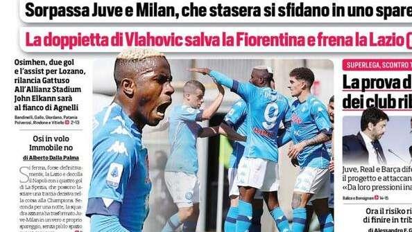 Prima pagina CdS - Inter, tremila fuori e cinque dentro