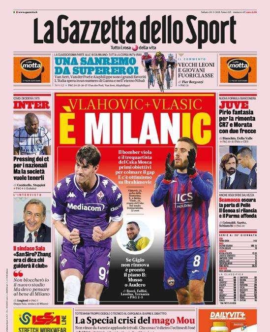 Prima pagina GdS - Sala: "Zhang ci dica chi guiderà il club". Pressing dei ct per i nazionali