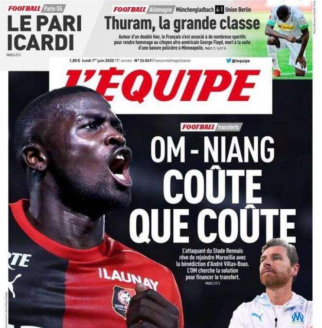 Prima L'Equipe - La scommessa Icardi