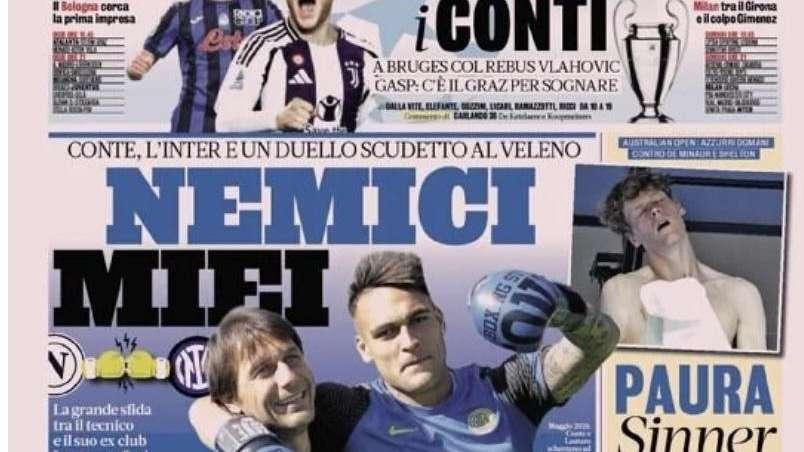 Prima GdS - Nemici miei: Conte, l'Inter e un duello Scudetto al veleno