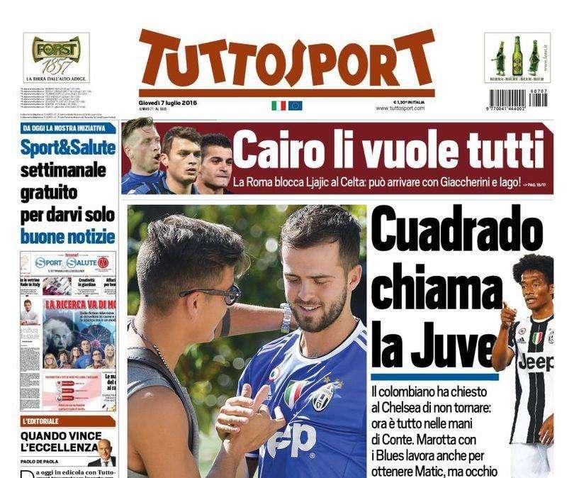 Prima pagina TS - C'è Prandelli se Mancini molla