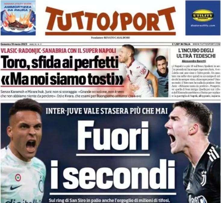 Prima TS - Fuori i secondi. Inter-Juve vale stasera più che mai