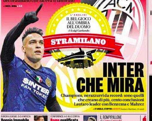 Prima GdS - Inter, che mira: in Champions è la squadra che ha creato di più