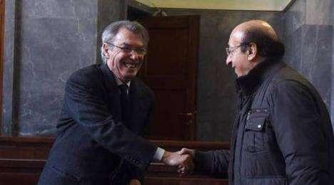 Milano, doppia stretta di mano tra Moratti e Moggi
