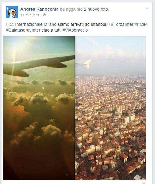 Ranocchia su Facebook: "Siamo a Istanbul"