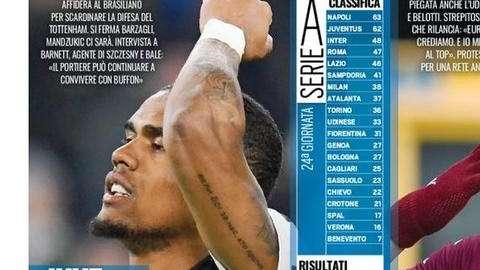 Prima pagina TS - Inter, goditi Karamoh. Bufera Brozovic