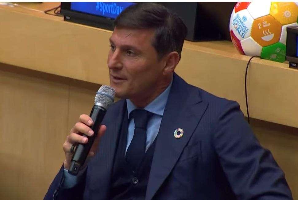 L’Inter all'Onu, Zanetti: "Ho capito sin dall'inizio i valori del club, è un onore essere qui"