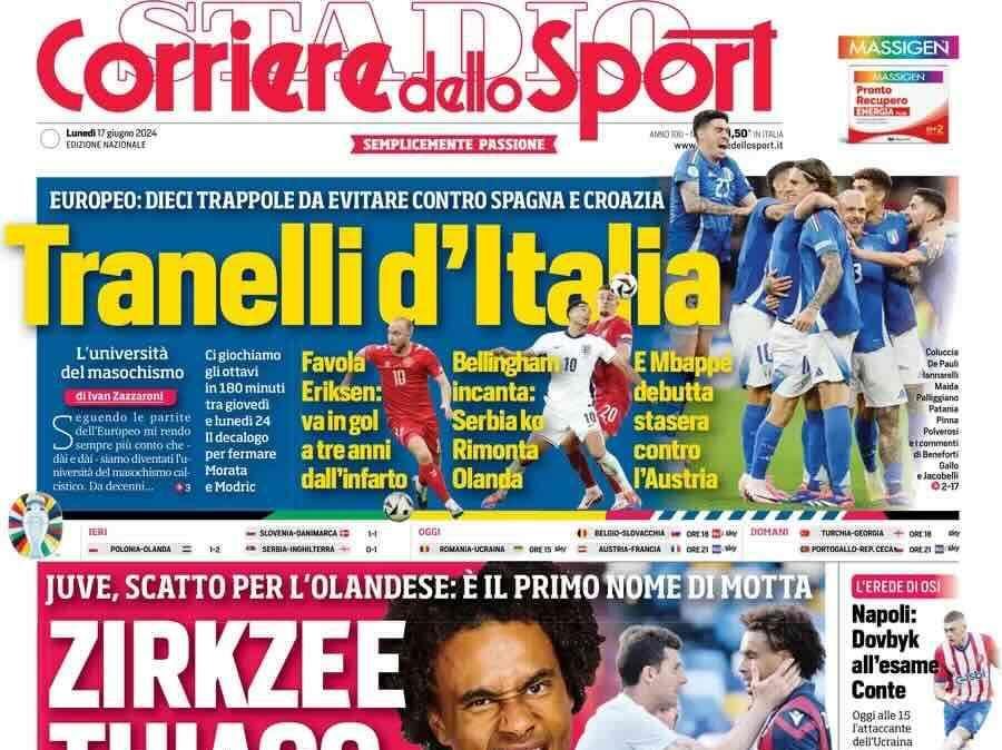 Prima CdS - Tranelli d'Italia. Europeo: Dieci trappole da evitare contro Spagna e Croazia