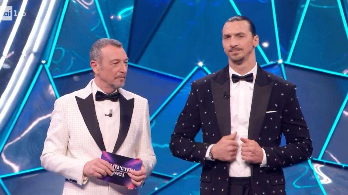 Ibrahimovic ospite a Sanremo, Amadeus lo punge: "Posto in prima fila anche se non sei primo in classifica"